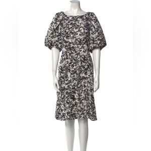 Jil sander Floral Puff Sleeve Dress with pockets size 36